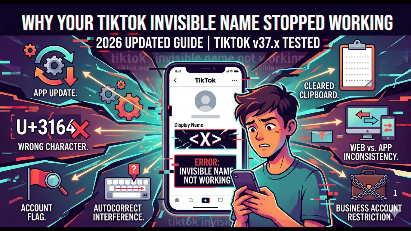 TikTok invisible name stopped working 2026